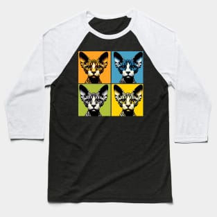 Devon Rex Pop Art - Cat Lovers Baseball T-Shirt